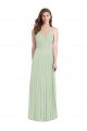 Ruffled Strap Cutout Wrap Maxi Chiffon Bridesmaid Dress