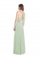 Ruffled Strap Cutout Wrap Maxi Chiffon Bridesmaid Dress