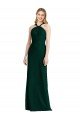 Sleek Full-Length Twist Halter Chiffon Bridesmaid Dress