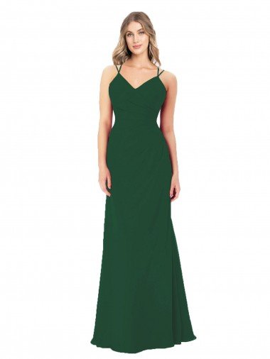 Shop Criss Cross Strappy Chiffon Bridesmaid Dress London