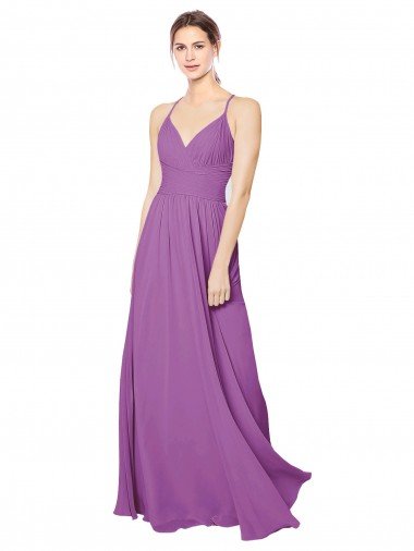 Shop Braided Straps Cross Back Sweetheart Chiffon Bridesmaid Dress London