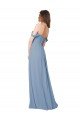 Empire Waist Off the Shoulder Chiffon Bridesmaid Dress with Sweetheart Bodice