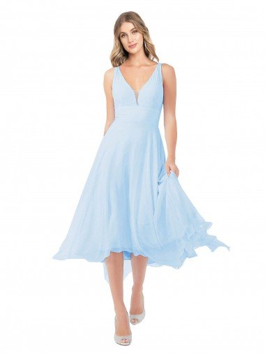 Shop Chiffon Midi Length Keyhole Back Cocktail Bridesmaid Dress London