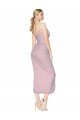 Short Knee Length Chiffon Wrap Bridesmaid Dress / Cocktail Prom Dress with Straps