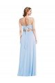 Tie Back Cutout Maxi Formal Bridesmaid Dress with Front Slit