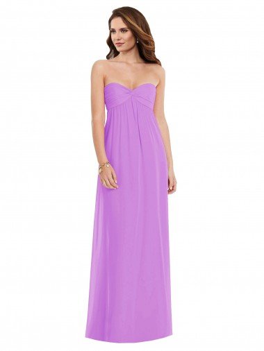 Shop Empire Waist Twist Shirred Strapless Bridesmaid Dress London