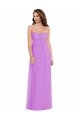 Empire Waist Twist Shirred Strapless Bridesmaid Dress