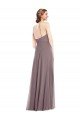 Diamond Halter Maxi Formal Bridesmaid Dress with Front Slit