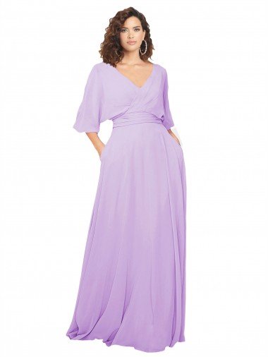 Shop Chiffon Bridesmaid Dress with Ruched Waist London
