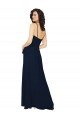 Ruffled Skirt Low Back Long Chiffon Bridesmaid Dress