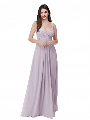 Shop Draped Chiffon Bridesmaid Dress with Sash London