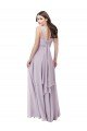 Draped Chiffon Bridesmaid Dress with Sash