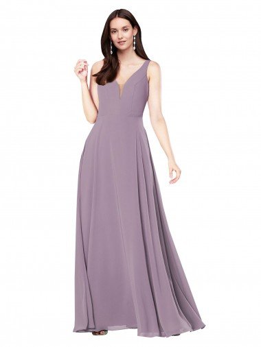 Shop Long Chiffon Formal Bridesmaid Dress with Open Back London