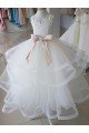 Ivory Ball Gown High Neck Floor Length Flower Girl Dress