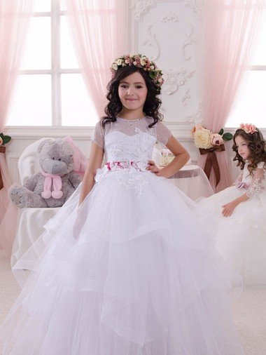 Shop Ivory Ball Gown Sweetheart Floor Length Flower Girl Dress London