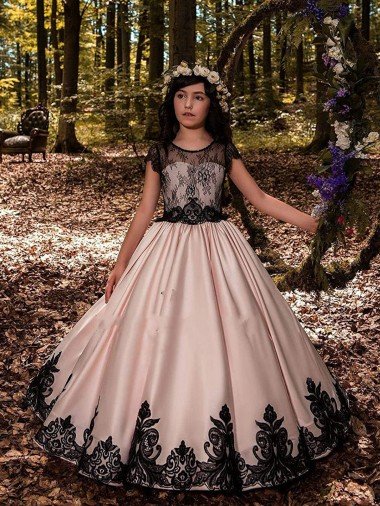 Shop Ivory Ball Gown Sweetheart Neck Sleeveless Flower Girl Dress London
