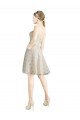 Lace Bridesmaid Dress / Cocktail Dress with Draped Sweetheart Neckline