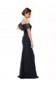 Off the Shoulder Long Lace Bridesmaid Dress / Prom Dress with Flutter Sleeves