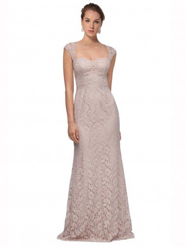 Shop Sweetheart Neckline Cap Sleeves Lace Bridesmaid Dress / Prom Dress with Twist London