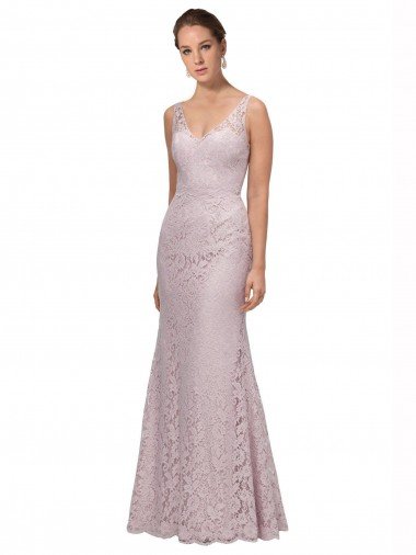 Shop Lace V-Neckline Long Full Length Bridesmaid Dress / Prom Dress London