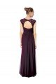 Long Chiffon Sweetheart Bridesmaid with Lace Straps and Keyhole Back
