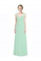 Sweetheart Chiffon Bridesmaid Dress with Lace Straps and Keyhole Back