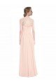 Sweetheart Chiffon Bridesmaid Dress with Lace Straps and Keyhole Back