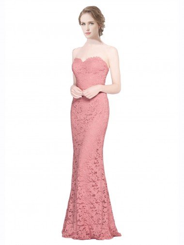 Shop Fitted Sweetheart Mermaid Lace Bridesmaid Dress / Prom Dress London