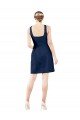 V-Neck A-Line Satin Cocktail Bridesmaid Dress with Pockets