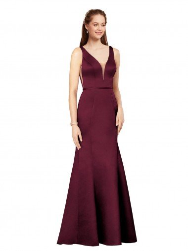 Shop Sexy Formal Satin Bridesmaid Dress / Prom Dress with Side Cutouts London