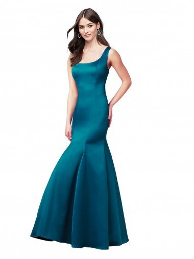 Shop Long Sleek Satin Bridesmaid Dress / Prom Dress with U-Back London