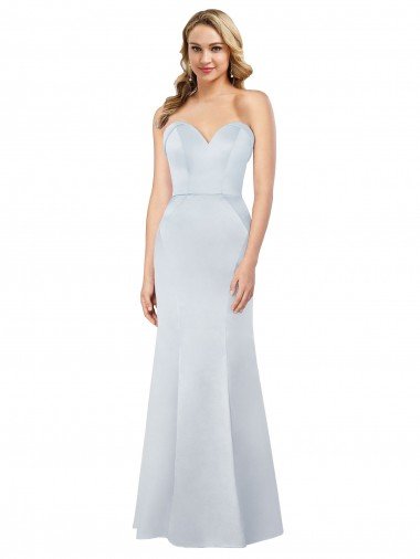 Shop Old Hollywood-Inspired Strapless Formal Satin Bridesmaid Dress / Prom Dress London