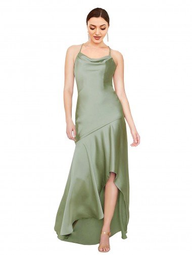 Shop Formal Silky Satin Bridesmaid Dress / Prom Dress with Bias Cut Skirt London