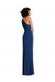 Grecian Inspired One Shoulder Twist Draped Maxi Spandex Bridesmaid Dress / Prom Dress