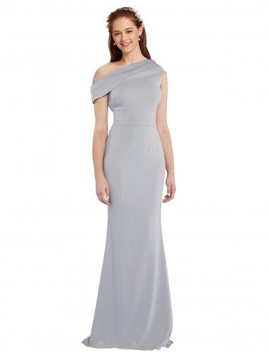 Shop Off the Shoulder Asymmetrical Mermaid Formal Crepe Bridesmaid Dress / Prom Dress London