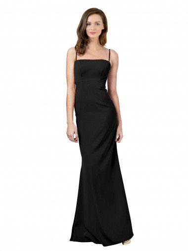 Shop Fit and Flare Slim Formal Crepe Bridesmaid Dress / Prom Dress with Cutout Back London