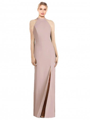 Shop High Neck Cutout Halter Trumpet Bridesmaid Dress London