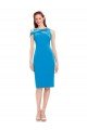 Sleeveless Formal Crepe Cocktail Dress / Homecoming Dress with Keyhole Off The Shoulder Detailing
