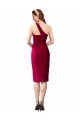 One Shoulder Short Formal Crepe Cocktail Length Bridesmaid Dress / Prom Homecoming Dress