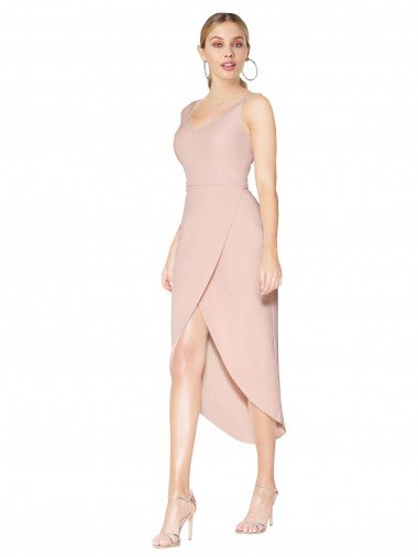 Shop Knee Length Short Formal Crepe Bridesmaid Dress / Prom Dress London