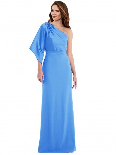 Shop One Shoulder Bell Sleeves Trumpet Bridesmaid Dress / Prom Dress London