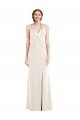 Halter Tuxedo Maxi Bridesmaid Dress / Prom Dress with Front Slit