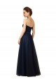 Elegant Lace and Tulle Long Strapless Bridesmaid Dress