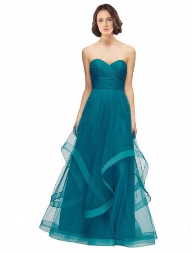 Shop Sweetheart Tulle Bridesmaid Dress with Wide Waistband London