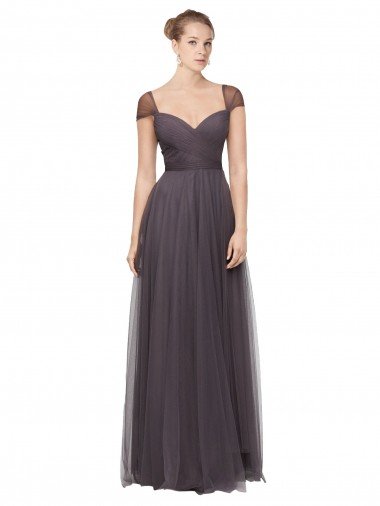 Shop Sweetheart Neckline Long Tulle Bridesmaid Dress with Straps London
