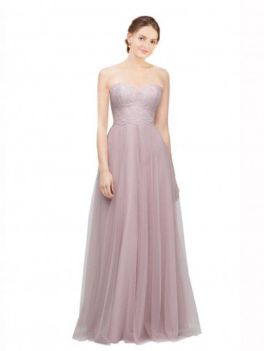 Shop Sweetheart Neckline Long Tulle Bridesmaid Dress with Lace Bodice London