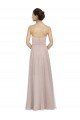 Long Strapless Tulle Bridesmaid Dress with Pleated Bodice
