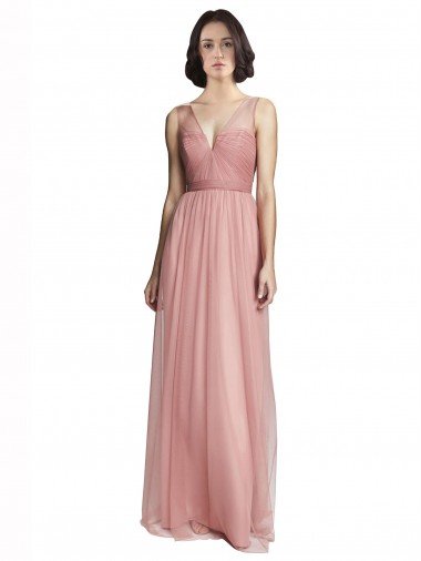 Shop V-Neck Illusion Tulle Bridesmaids Dress London