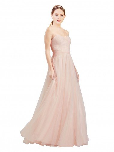 Shop Floor Length Sweetheart Tulle Bridesmaid Dress with Open Back London