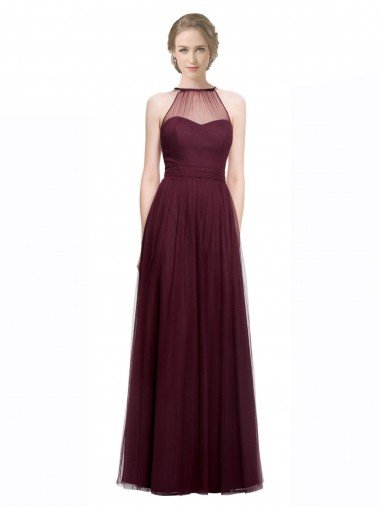Shop Full Length Soft Tulle Spaghetti Strap Bridesmaid Dress London